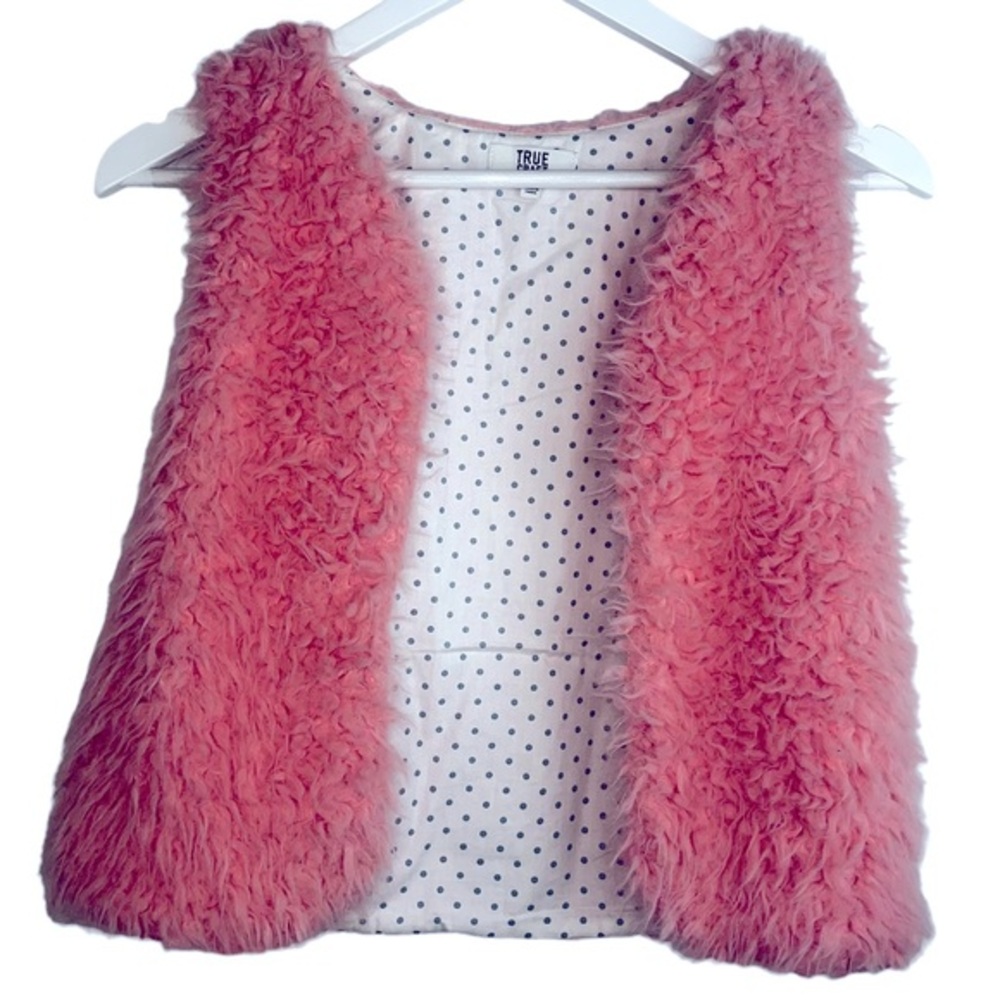 True Craft Soft Faux Fur Pink Vest